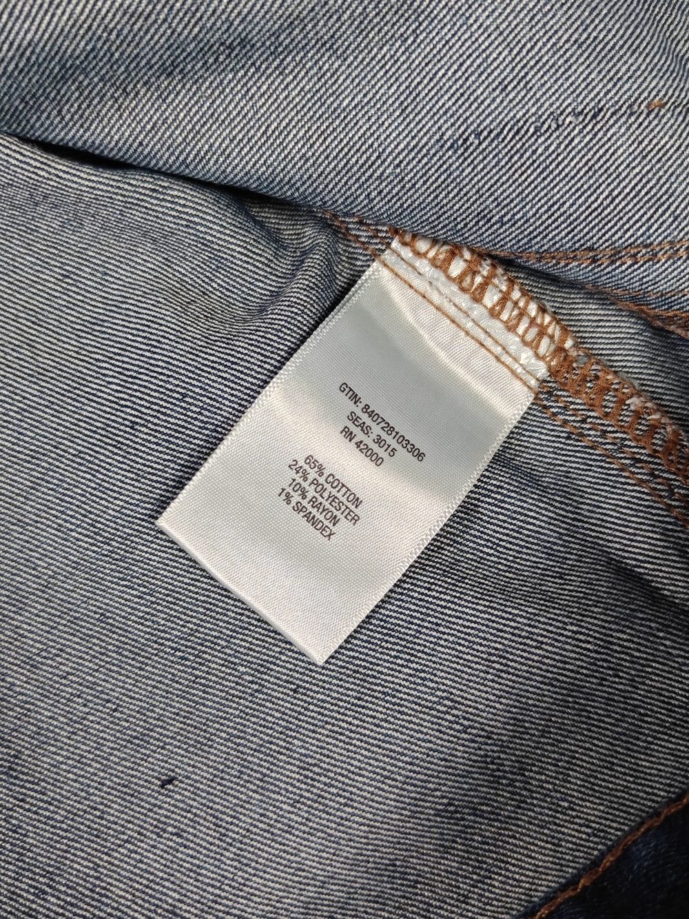 Classic Dark Blue Denim Jacket Women's Size Large - Picture 6 of 9